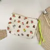 33262 Bolso de Mano Floral Simple Estilo Coreano con Cuerda de Colores Bolsa de Almacenamiento Portátil Bolsa de Viaje para Artículos de Tocador y Maquillaje Bolsa de Almacenamiento