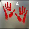Adesivos de mão de zumbi sangrenta transfronteiriços novos Adesivos de carro de Halloween adesivos reflexivos de horror de mão sangrenta