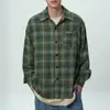 Camisa Xadrez Retrô Americana para Mulheres 2025 Primavera e Outono Casual Solta Moderna High Street Manga Longa Versátil Jaqueta Camisa