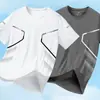 Camiseta de Seda de Hielo para Hombre de Manga Corta 2026 Nueva Verano Deportiva de Secado Rápido Transpirable de Media Manga Camiseta para Hombre Holgada Ropa de Secado Rápido