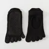 Calcetines de cinco dedos para mujer, calcetines profesionales de yoga con puntos antideslizantes, calcetines de dedos divididos para deportes y Pilates, calcetines para interiores