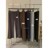 Té Verde Limón 2026 Principios de Otoño Estilo Coreano Sencillo Ajuste Relajado Versátil Adelgazante Cordón Ligero Acampanado Pantalones Casuales para Mujer 11125