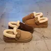 Zapatos Birkenstock Mullidos de Venta Caliente para Mujer Invierno Más Terciopelo 2026 Nuevo Invierno Retro Slip-on Perezosos Modernos Zapatos de Algodón