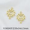 Accesorios de Joyería de Aleación DIY Oro de 14K Doble Colgante Calado Flor de Copo de Nieve Ojo de Dios Forma Especial Ojo Colgante