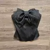 Top Tubo Sexy de Diseño de Nicho Estilo Francés con Lazo para Mujer, Adecuado para Ropa Interior y Exterior, Ajuste Ceñido y Favorecedor, Moderno