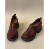 Mocasines de estilo retro británico para mujer, sin cordones, con suela gruesa para aumentar la altura, adecuados para personas bajitas