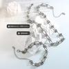 Conjunto de joyería de acero y titanio con collar y pulsera con nudo de viento frío exagerado, estilo hip hop europeo y americano, hecho a mano.