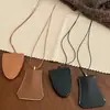 Collar Cadena Multifuncional de Cuero con Clip para Gafas de Sol de Cuello Halter para Mujer, Cordón de Almacenamiento para Gafas, Accesorio de Cadena Decorativa para el Cuello