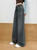 Jeans Retrô Feminino Calça Larga Reta de Perna Larga 2026 Primavera Verão Novo Outono Inicial Calças Longas Casuais Estilo Cowboy Americano