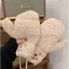 Luvas Estilo College Desenho Animado Outono e Inverno Forradas com Lã Espessadas à Prova de Vento e Quentes Casuais Pelúcia Urso Fofo Dedos Inteiros Alça