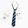 Corbata Azul Estilo Universitario jk Camisa Holgada Sin Golpes Accesorios Ropa Académica Rayada Japonesa Corbata de Lazo Mano Femenina Golpea Masculino dk