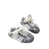 Zapatos para niñas 2026 otoño nuevo encaje niños zapatillas blancas bebé malla transpirables zapatillas deportivas