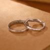 Anillo de Pareja One Deer Plata Esterlina S925 Promesa de Montaña Vintage Personalidad Versátil Abierto para Hombre y Mujer