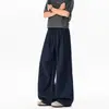 Pantalones Casuales para Hombre de Verano, Seda de Hielo Delgada, Transpirables, Caída Suelta, Adecuados para Personas Altas (190cm), Longitud Extendida, Corte Holgado, Tallas Grandes, Pantalones Largos con Acabado de Alta Gama