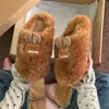Pantufas de pelúcia fofas com orelhas de coelho, pantufas femininas de interior para outono e inverno, forradas com fleece, espessadas, antiderrapantes, duráveis e sapatos de algodão quentes