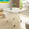 Mesa Plegable para Uso Doméstico, Mesa de Comedor para Viviendas de Alquiler, Mesa Pequeña para Comer en Apartamentos de Alquiler, Dormitorio, Mesa Portátil para Exteriores, Mesa Cuadrada Simple para Montar Puestos