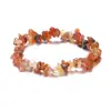 Pulsera Pulsera de Grava de Cristal de Piedra Natural Más Vendida en Amazon Transfronteriza Tejida Elástica Pulsera de Grava Irregular
