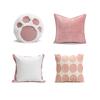 Almohada de garra de gato estilo nórdico moderno cojín rosa de dibujos animados para sala de estar sofá mesita de noche funda de almohada linda para corazón de niña venta al por mayor