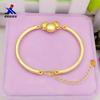 Pulsera Mickey de Latón Chapado en Oro Esmerilado Chapado al Vacío Oro de Imitación Joyería Boutique Pulsera para Mujer Joyería al por Mayor