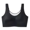 Ropa interior de talla grande de modal, absorbente de sudor, transpirable, desodorante, con copa fina, para prevenir la flacidez y hacer que los pechos grandes parezcan más pequeños