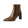 Botines Negros Elegantes de Punta Fina con Cremallera Lateral, Otoño/Invierno 2026, Tallas 40-46, Botines Versátiles de Tacón Alto para el Trayecto y el Lugar de Trabajo