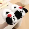 Pantuflas de algodón para niños, nuevos estilos de invierno para niñas, con lindos diseños de perros de dibujos animados, cálidas y forradas de felpa, con suelas gruesas y talones cerrados, también disponibles para niños