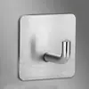 Gancho Adhesivo Resistente de Acero Inoxidable para Toallas Colgante Pegajoso para Baño Cocina Organizador Colgador Plateado para Organización del Hogar