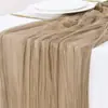 Caminho de Mesa Amazon Voile Bali Estilo Boêmio Decoração de Mesa para Festa de Aniversário Toalha de Mesa Plissada Torcida Atacado