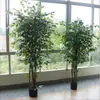 Árbol Banyan Artificial, Decoración de Árbol Falso, Pilares Envueltos en Madera Maciza, Árbol Grande de Fibra de Vidrio, Alta Simulación para Interiores de Hoteles y Centros Comerciales