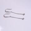 Gancho de Oreja Universal Dorado Avanzado Simple Chapado en Oro Hilo de Oreja con Cuentas Redondas Doradas Pin Vacío Pendiente Joyería Accesorios DIY