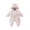 Ropa de Bebé Invierno Manga Larga Acolchado Mono para Bebé Niña Invierno Dibujos Animados Lindo con Capucha Salida Ropa para Gatear