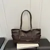 Nuevo Bolso de Hombro Único con Hebilla de Cuero Escarchado para Otoño Bolso de Mano Retro de Cuero con Cera de Aceite Moda Versátil Bolso de Axila para Mujer