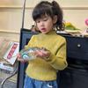 [en stock] Moda Infantil Otoño Nueva para Niña Suéter de Cuello Alto Borde de Oreja de Alta Calidad con Base