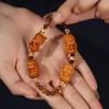 Moda nacional nuevo estilo chino elegante hermoso nicho pulsera cuentas de Bodhi de Cook cuatro no-Buda pulsera de mano chapado en cobre pulsera de anillo giratorio