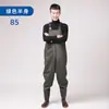Pantalones de lluvia de PVC impermeables de media cuerpo personalizados para hombre, pantalones de vadeo con tirantes engrosados, pantalones de vadeo de media cuerpo para exteriores