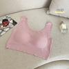 Roupa Íntima Esportiva Sem Costura Feminina Sem Fio Pequeno Peito Push Up Verão Fina Costas Bonitas Sutiã Sutiã Tubo Top Colete Menina