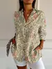 Estación Independiente Estilo Europeo y Americano Transfronterizo Más Vendido Camisa Larga de Mujer Primavera Verano Otoño Camisa de Manga Larga en el Hombro Leopardo Impresión 3D