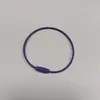 Cable de acero pintado con grillete giratorio llavero llavero hebilla para etiqueta de equipaje alambre de acero