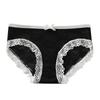 Calzones de Encaje con Lazo Calzones de Encaje de Malla Jacquard Calzones de Malla con Contraste para Mujer Calzones Transparentes
