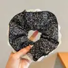 Goma para el pelo con estampado estilo Academia Melard para mujer, scrunchie de satén con malla de estampado de leopardo vintage, banda elástica de alta elasticidad y duradera