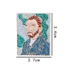 Explosiones de AliExpress Insignia Europea y Americana Aleación con Goteo de Aceite Cabeza de Van Gogh Oreja Broche con Goteo de Aceite Accesorios para Ropa