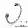 Pulsera de serpiente personalizada, estilo punk europeo y americano, estilo retro, moderno, con diamantes, ojos rojos y verdes, de acero y titanio, para hombre.