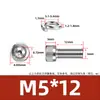 Aço inoxidável 304 DIN912 Cabeça de copo arruela de mola hexagonal parafuso de máquina de combinação dupla cabeça cilíndrica recartilhada M3M8