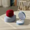 Caja para Anillo de Terciopelo Flocado Punto Millón Tapa abatible Caja de Joyería para Anillo Caja para Colgante de Collar Empaque Caja de Joyería