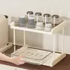 Suporte Organizador de Copos de Água para Mesa Plástico Doméstico Cozinha Sala de Estar Suporte de Armazenamento de Copos Suporte de Copo Drenante Multicamadas