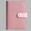 Cuaderno de cuero PU transfronterizo, color macarrón, carpeta A6 con bolsillo con cremallera, cuaderno de presupuestación y contabilidad de efectivo, al por mayor