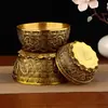 Cuenco de Tesoro Doble Dragón de Arte en Cobre, Artesanía en Latón y Cobre, Decoración de Escritorio para el Hogar, Hucha, Venta al por Mayor de Cobre