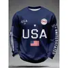 Sudadera Waffle para Hombre de Marca Independiente Europea y Americana Primavera y Otoño con Estampado Digital 3D Patrón de EE. UU. Chaqueta Casual 2026