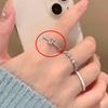 Anillo de estrella con esmalte de gota azul crema, diseño de nicho femenino, anillo de dedo índice abierto, anillo de dedo índice de temperamento exquisito y versátil
