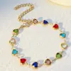 Nuevo Pulsera de Corazón de Aliexpress de Amazon Colorida Moda Estilo Ins para Mujer Joyería de Pulsera Hecha a Mano de Alta Gama